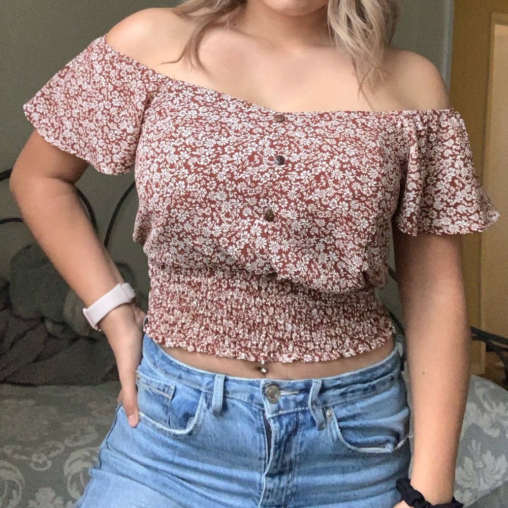 Off the shoulder crop top